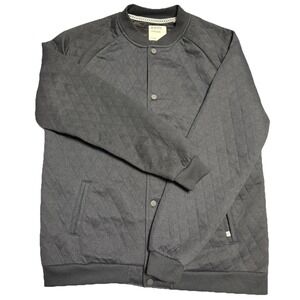 Reverse Threads Princeton Quilted Snap Jacket Navy Men's Size XL  Fits M-L
